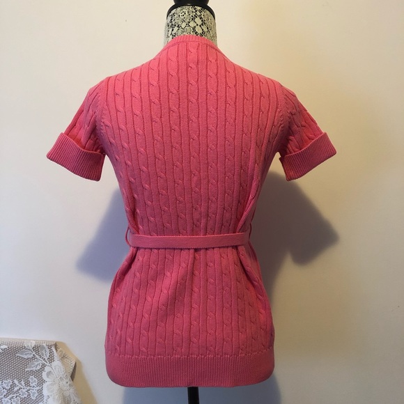 Gymboree Pink Girls Cardigan Sweater with Belt - Picture 3 of 6